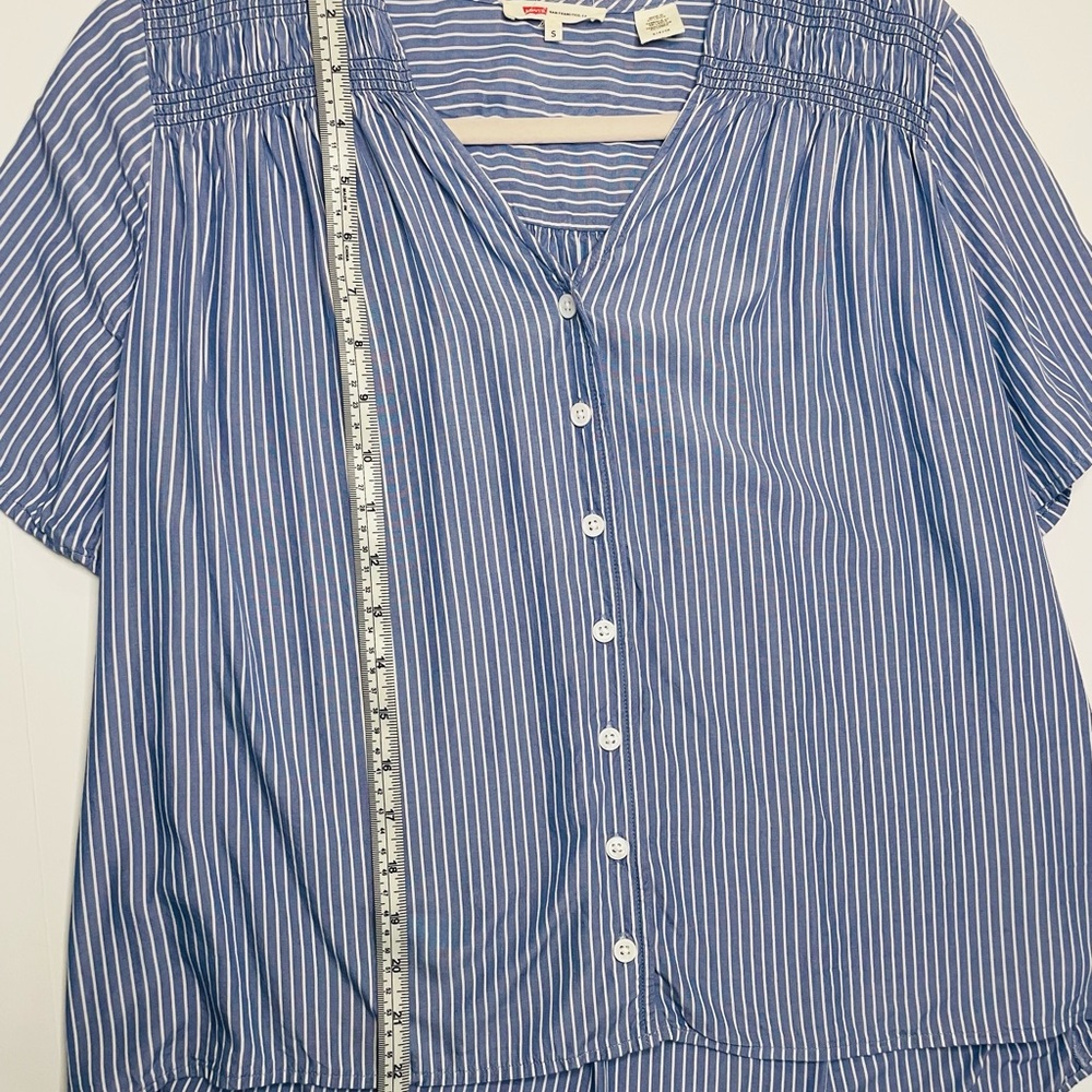 Levi's Striped Button-Down Blouse